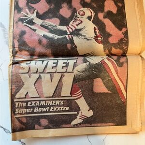 Vintage Super Bowl Newspaper Print Preview of the Super Bowl